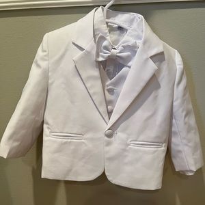 Baby Boy White Suit Set | Christening | Baptism | Ring Bearer